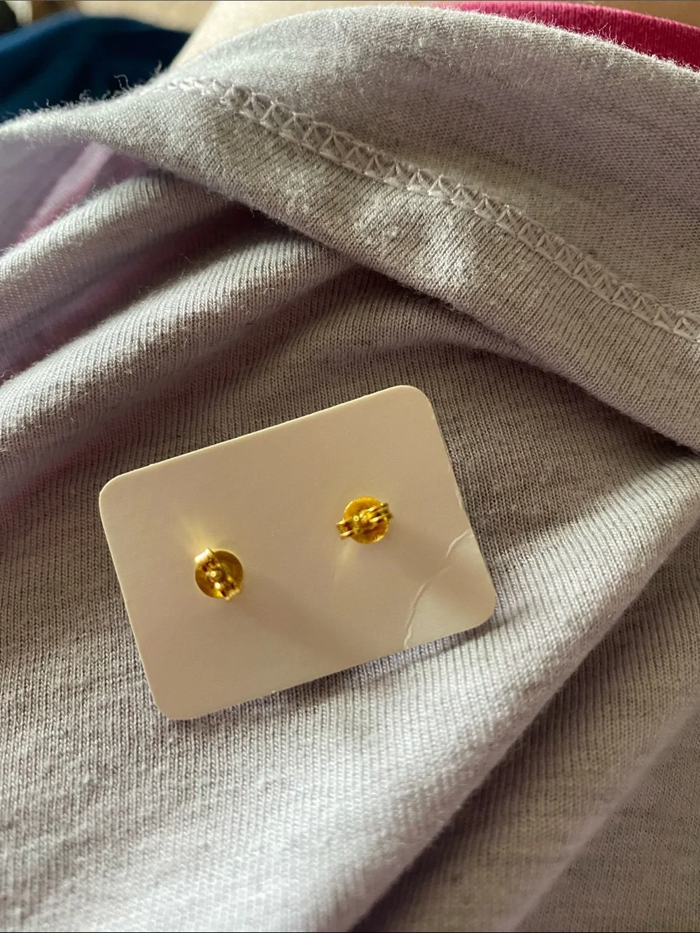 🆕 New Tiger Eye Crystal Stud Gemstone Earrings, gold posts-reposhing